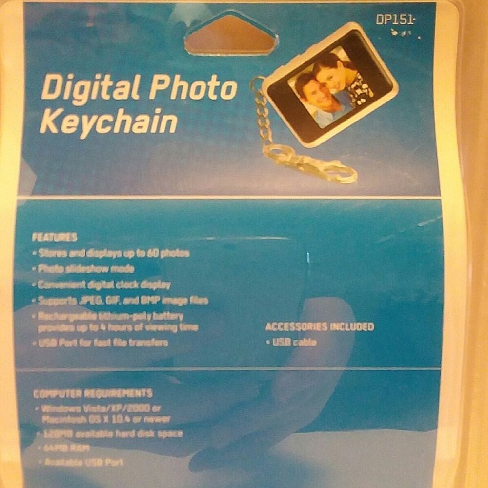 Coby Blue Digital Photo Keychain - Picture 3 of 4
